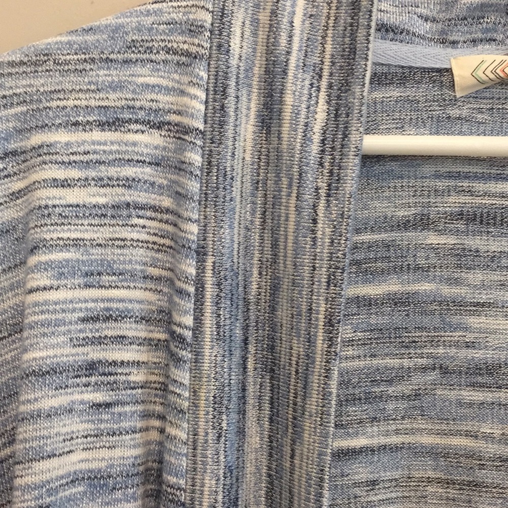 Blue Slashed Soft Cardigan - Picture 2 of 3